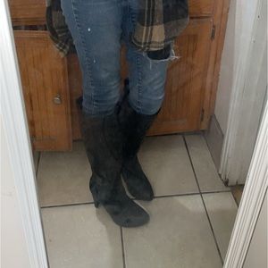 High heel knee boots